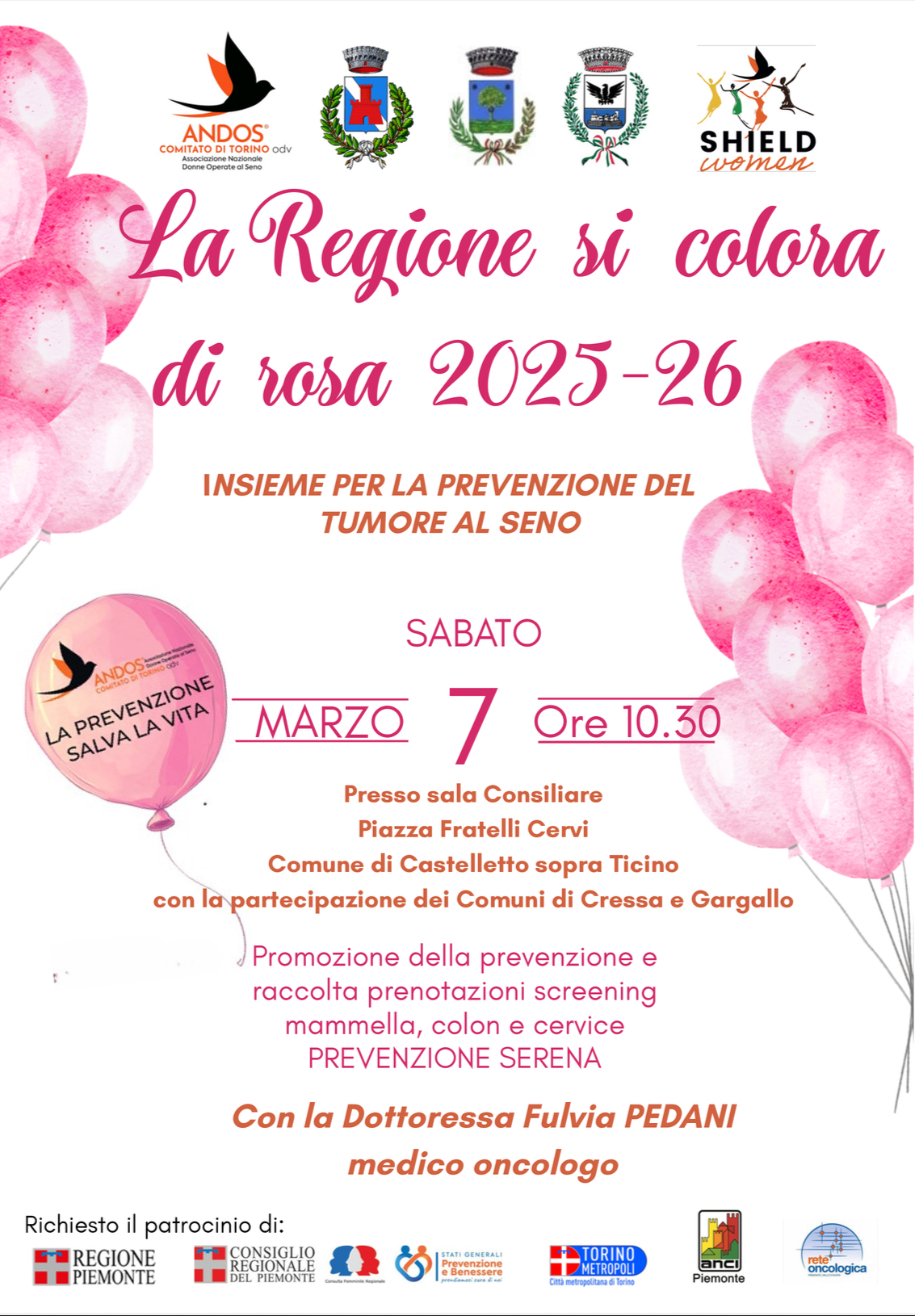 La Regione si colora di Rosa 2025 - 26