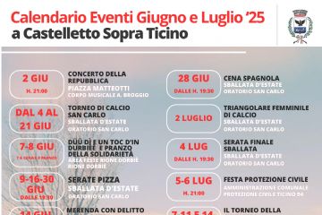 Calendario eventi giugno e luglio 2025